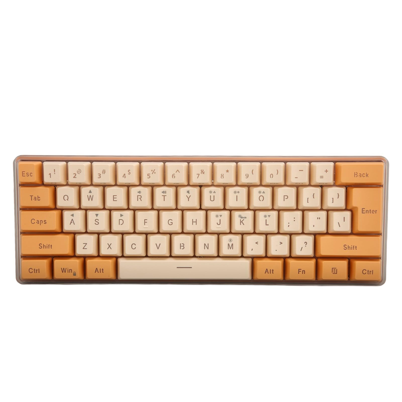 Amazon | Generic ゲーミングキーボード 61キー オレンジベージュ